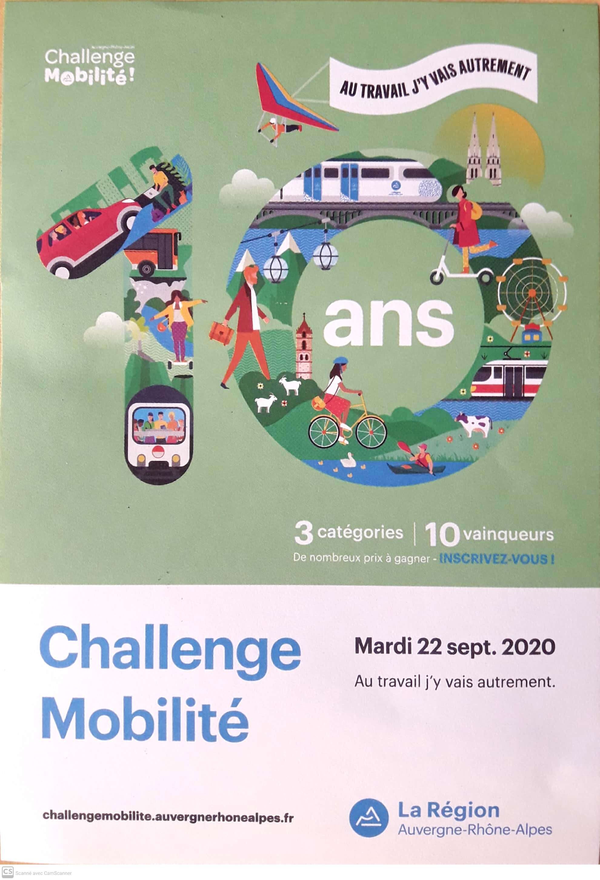 Affichette Chalenge Mobilité 2020